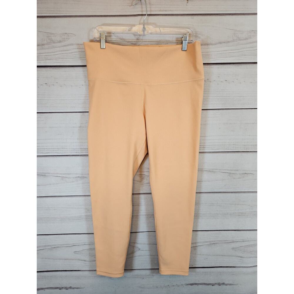 CALIA Women's Peach Orange High-rise Crop Athletic Leggings Size XL
